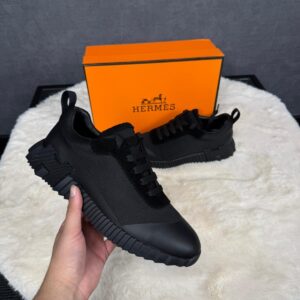 Hermes Bouncing Sneakers Black on Black Leather