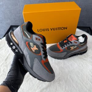 Louis Vuitton Run Away Sneakers Grey Orange