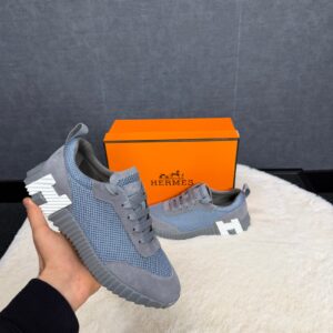 Hermes Bouncing Sneakers grey white
