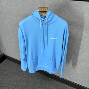 Balenciaga Blue Hoody White Text