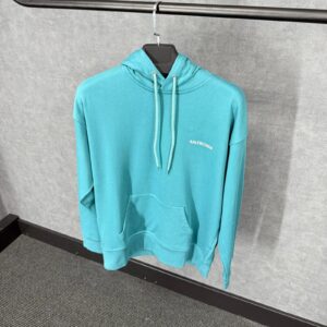 Balenciaga Mint Blue Hoody White Text