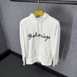 Balenciaga White Hoody Big Text