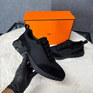 Hermes Bouncing Sneakers Black on Black Ribbels