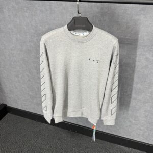 Off-White Grey Sweater Arm Logo