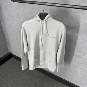Balenciaga Grey Hoody Classic Text Logo