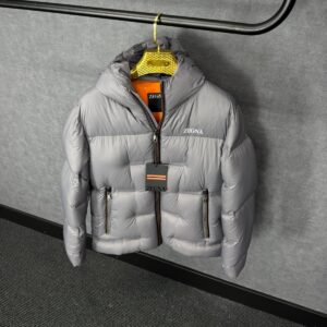 Zegna Ermenegildo Cirruslite Down Hooded Jacket Grey High Quality