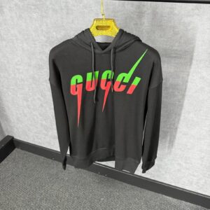 Gucci Black Red Green Logo Hoody