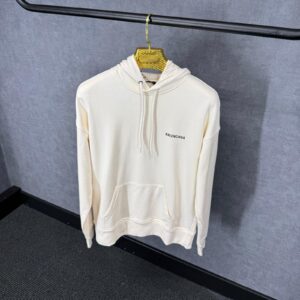 Balenciaga Beige Hoody Black Text