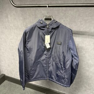 Dolce Gabbana Blauw Jasje Capuchon