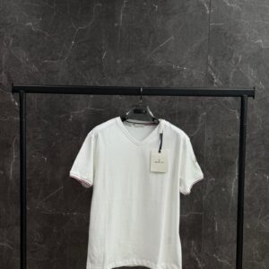 Moncler V-hals T-shirt White