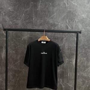 Stone Island Organic Zip Pocket Logo T-Shirt Black