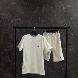 Moncler zomer suit met Logopatch White