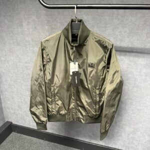 Dolce Gabbana Groen Nylon Bomber Jacket
