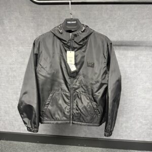 Dolce Gabbana Black Technical Hooded Jacket